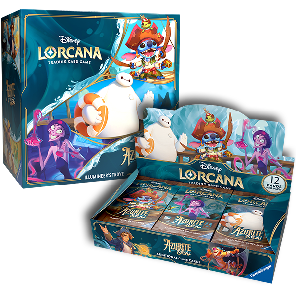 Disney Lorcana - AZURITE SEA caja de sobres + Illumineer's Trove