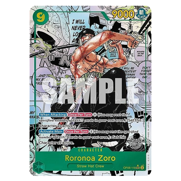 Roronoa Zoro (OP06-118) Manga